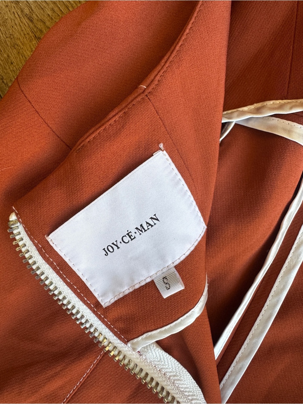Rust Halter Maxi Pant Jumpsuit with Pink Crescent Detail - Picture 9 of 10